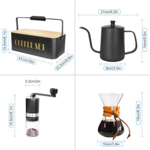 Load image into Gallery viewer, Barista V60 Kit: Chemex Style Coffee Brewer/ Gooseneck Kettle / Coffee Grinder