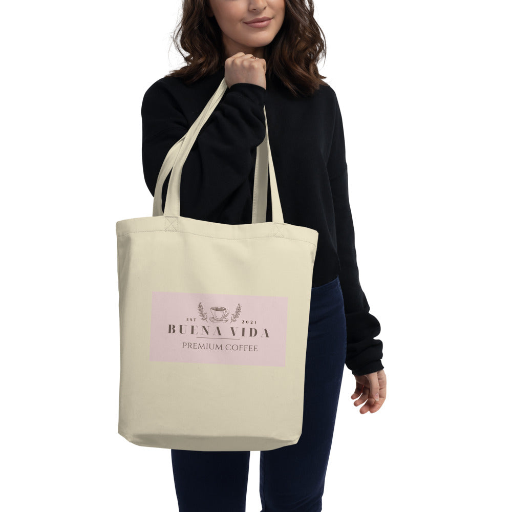 BV Coffee Eco Pink Logo Tote